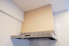 お手入れが簡単なスリム型レンジフードです。調理により発生する油煙や臭いを吸い込み、屋外へ排気してくれます。