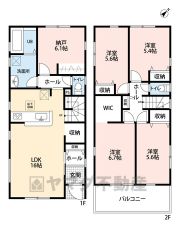 2面採光の光注ぐ空間設計＾＾ 1階には6.1帖の大容量のストレージルーム付き。