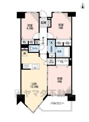LDKと隣の洋室を合わせると18.5帖の大空間となります。洋室が3部屋あるので、お子様が大きくなっても安心ですね＾＾