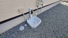 洗車の時などに便利な外水栓。