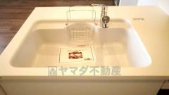 広々とした凸型シンクに洗剤ポケットを標準装備。大きなお鍋など洗いやすいです。