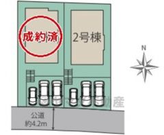 2号棟。カースペース3台分あり＾＾1号棟成約済み。