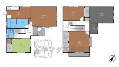 21.2帖の広々としたリビング上部は吹抜けになっており開放感たっぷり＾＾全居室6帖以上、収納完備のゆとりのある空間になっています。