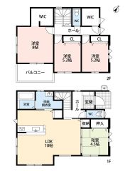 LDKと和室を合わせると22.5帖の大空間となります。