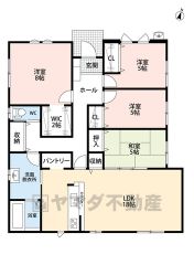 4ＬＤＫとウォークインクローゼットでゆとりのある暮らしが実現。リビングは18帖以上の開放感あふれる空間です。洋室が3部屋あるので、お子様が大きくなっても安心ですね＾＾