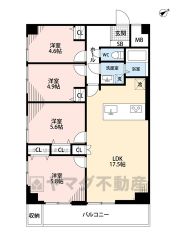 南東向きで陽当たり良好。全居室収納付きなので、お部屋が散らかりにくいです＾＾