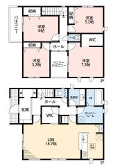 ゆとりある4LDK＾＾全居室収納スペース付きの充実した間取り＾＾