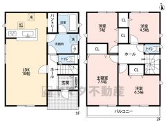 家具の配置がしやすい縦型リビング。広いLDKを探していた方に。