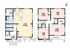 リビングは18.8帖の開放感あふれる空間です。2階は洋室が4部屋あるので、お子様が大きくなっても安心ですね＾＾
