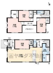 洗面所とキッチンが接しているウォークスルー設計になっています。家事動線が近いのはとても便利です。