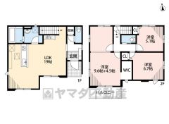 洗面所とキッチンが接しているウォークスルー設計になっています。家事動線が近いのはとても便利です。