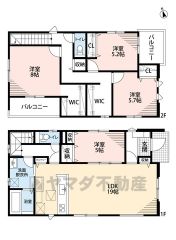 4ＬＤＫとウォークインクローゼットでゆとりのある暮らしが実現。リビングは19帖以上の開放感あふれる空間です。洋室が4部屋あるので、お子様が大きくなっても安心ですね＾＾