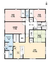 平屋で叶える、ゆとりの4LDK暮らし。充実の収納力＾＾バリアフリー設計で長く住み継げる、家族みんなが笑顔になれる快適な住まいです＾＾
