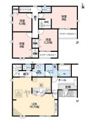 階段昇降がなく、子育てや介護がしやすい平屋＾＾水回りが1ヵ所に集中した家事導線に配慮した間取りです。