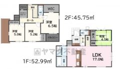 自然と顔を合わせる機会が増えるリビング階段＾＾ファミリークローク、WIC付き。