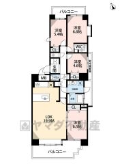 LDKは19.9帖と広々＾＾全室フローリングの4LDK。