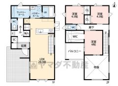 暮らしにゆとりと安らぎを与える開放感いっぱいの吹き抜けおある間取り。上下階の一体感も家族のふれあいを演出します。