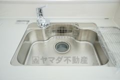 広々とした凸型シンクに洗剤ポケットを標準装備。大きなお鍋など洗いやすいです。