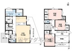 暮らしにゆとりと安らぎを与える開放感いっぱいの吹き抜けおある間取り。上下階の一体感も家族のふれあいを演出します。
