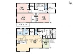 リビングは18帖の開放感あふれる空間です。2階は洋室が3部屋あるので、お子様が大きくなっても安心ですね＾＾