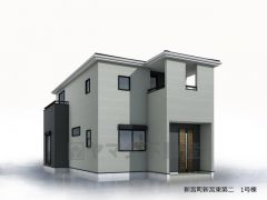 完成予想図。外壁に特殊なコーティングを使用しており、 雨が汚れを洗い流し、日常の汚れからも住まいをしっかり守ります。