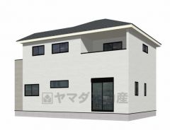 完成予想図。外壁に特殊なコーティングを使用しており、 雨が汚れを洗い流し、日常の汚れからも住まいをしっかり守ります。