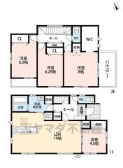 洗面所とキッチンが接しているウォークスルー設計になっています。家事動線が近いのはとても便利です。