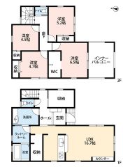 4LDK^^全居室収納スペース付きの充実した間取り＾＾