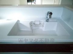 広々とした凸型シンクに洗剤ポケットを標準装備。大きなお鍋など洗いやすいです。