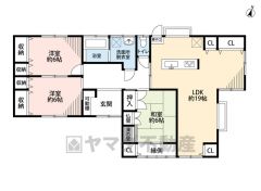 リビング19帖、全居室6帖以上と広々とした間取り＾＾各居室収納付きでお部屋が散らかりにくいです＾＾