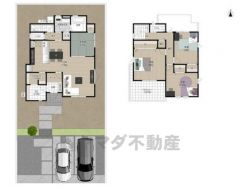 LDKと和室を合わせると23.5帖の大空間となります。