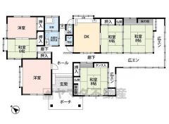 南側に広エンがある明るい住宅。居室は全室6帖以上と広々。居心地も良い和室は、ワークスペースとしても有効。お仕事を頑張ってちょっと疲れたら、畳に寝転がることもできますね。
