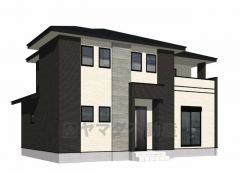 外壁はツートンカラーでスタイリッシュな外観で来客の時が待ち遠しくなりますね。