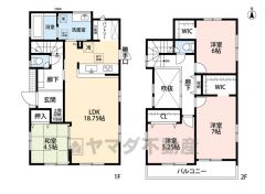 パントリーや土間収納、WIC等収納スペース充実＾＾リビングは折り上げ天井採用＾＾