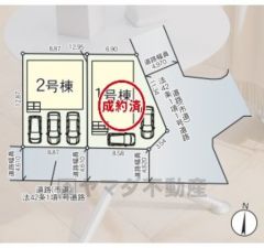 2号棟。1号棟成約済。カースペース2台あり＾＾