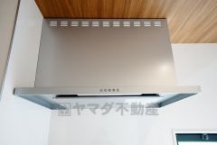 お手入れが簡単なスリム型レンジフードです。調理により発生する油煙や臭いを吸い込み、屋外へ排気してくれます。