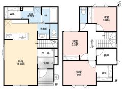 コミュニケーションが取りやすいリビング階段＾＾お掃除しやすいオールフローリング。
