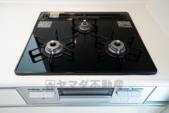 3口コンロなので、効率よくお料理が楽しめます。毎日のお料理も楽しくなりますね＾＾
