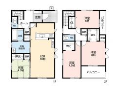 4LDK＾＾全個室収納スペース付きの充実した間取り＾＾
