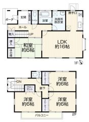 和室含む4LDK＾＾南向き、日当たり、風通し良好＾＾全居室6帖以上、収納スペース完備の充実した間取りです＾＾
