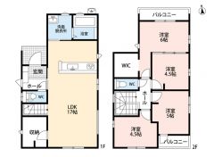 2階に洋室が4部屋あるので、お子様が大きくなっても安心です＾＾各居室収納完備＾＾主寝室には収納力のあるWIC付き。