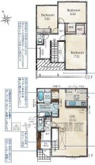 リビング階段でコミュニケーションが増える間取り＾＾リビングは22.5帖の大空間＾＾
