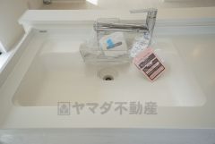 広々とした凸型シンクに洗剤ポケットを標準装備。大きなお鍋など洗いやすいです。