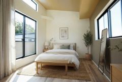 家具はイメージです。主寝室としてお使いいただけそうなこちらのお部屋は、日当たりが良く、爽やかな風を感じて起きる朝は、快適生活の始まりに。