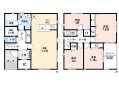会話が弾む対面式キッチン＾＾各部屋に収納スペース完備＾＾水回り、キッチン間をスムーズに移動可能＾＾雨天でも洗濯物を干せる帖インナーバルコニー＾＾