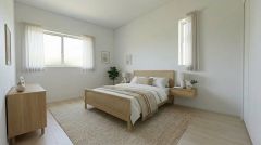 家具はイメージです。主寝室としてお使いいただけそうなこちらのお部屋は、日当たりが良く、爽やかな風を感じて起きる朝は、快適生活の始まりに。