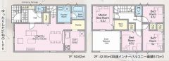 LDK広々21帖＾＾パントリー、ウォークインクローゼットが完備された収納スペース充実の間取り＾＾