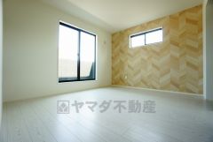 家具はイメージです。アクセントクロスがオシャレですね。インテリアでどんな部屋にするのか考えるのも楽しみです。