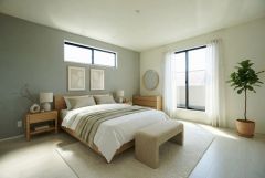 家具はイメージです。主寝室としてお使いいただけそうなこちらのお部屋は、日当たりが良く、爽やかな風を感じて起きる朝は、快適生活の始まりに。