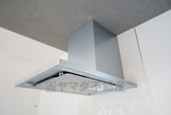同仕様写真。お手入れが簡単なスリム型レンジフードです。調理により発生する油煙や臭いを吸い込み、屋外へ排気してくれます。